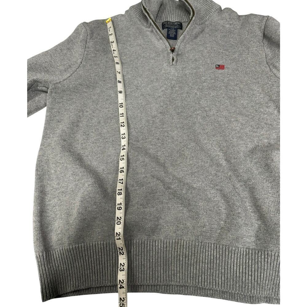 Polo Jean Co. by Ralph Lauren 1/4 Zip Pullover Sweater Gray Size L - Picture 5 of 9
